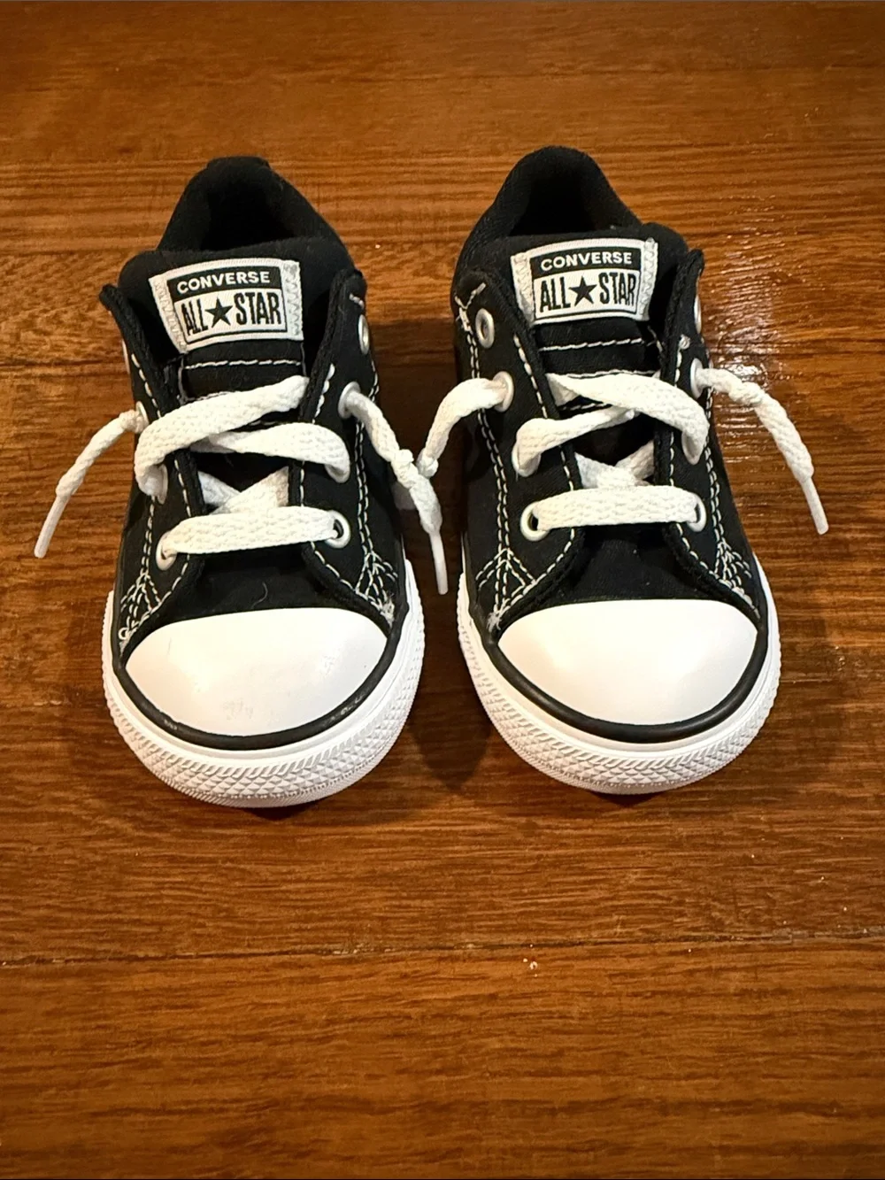 Converse Kids Black and White Low Top Sneakers